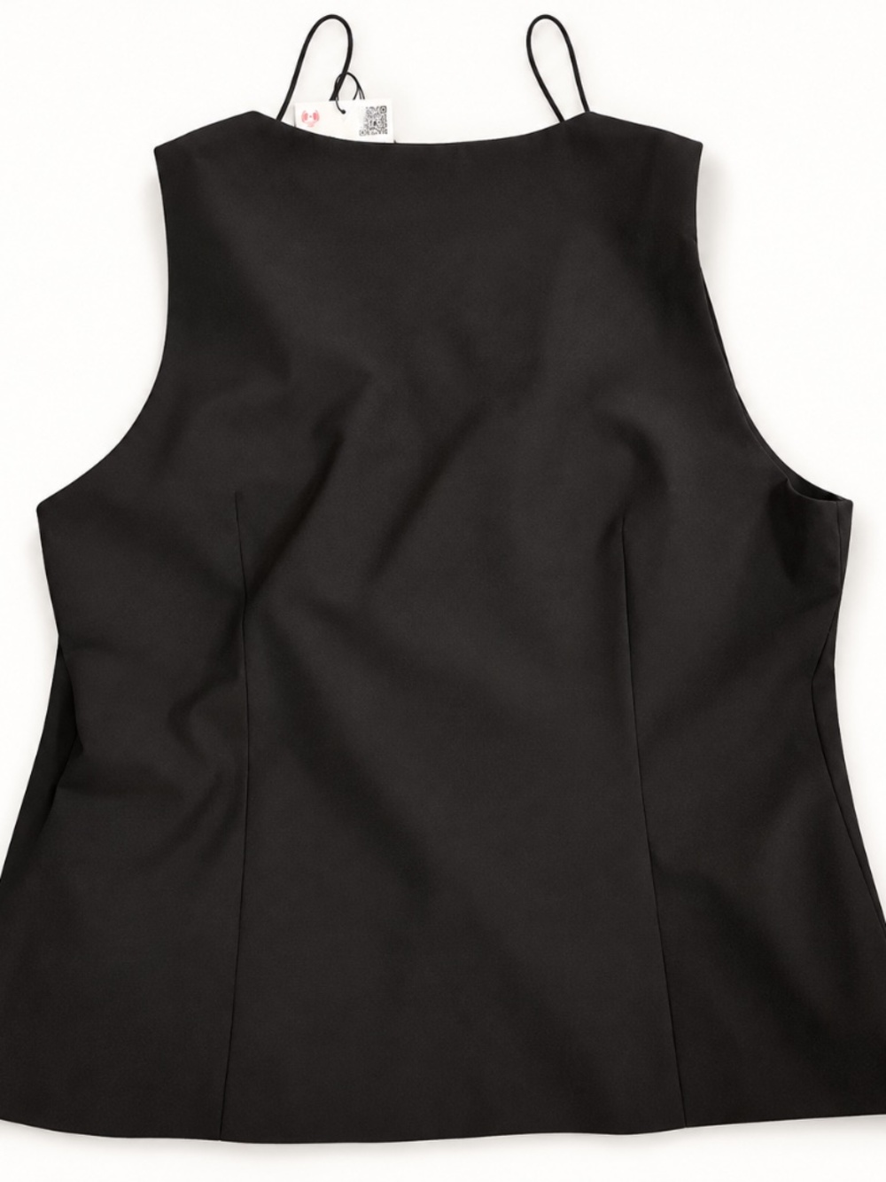 Zara Black Tie-Front Vest – Size L, NWT - Picture 2 of 2